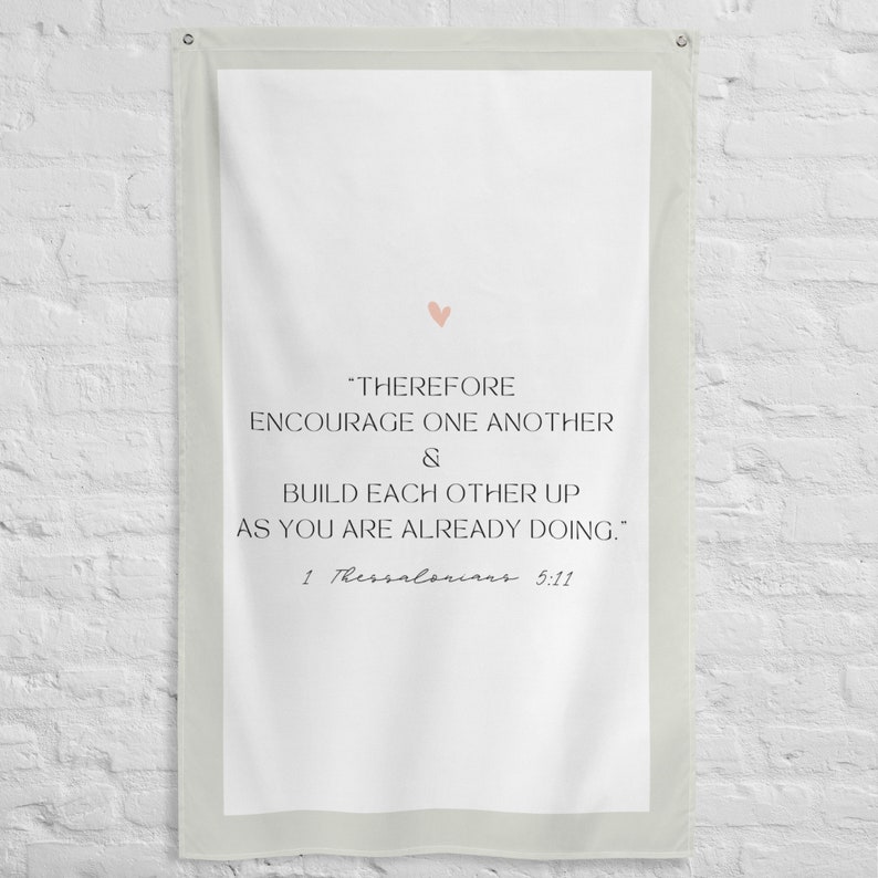 1 Thessalonians Bible Verse Banner, Christian Scripture Wall Hanging ...