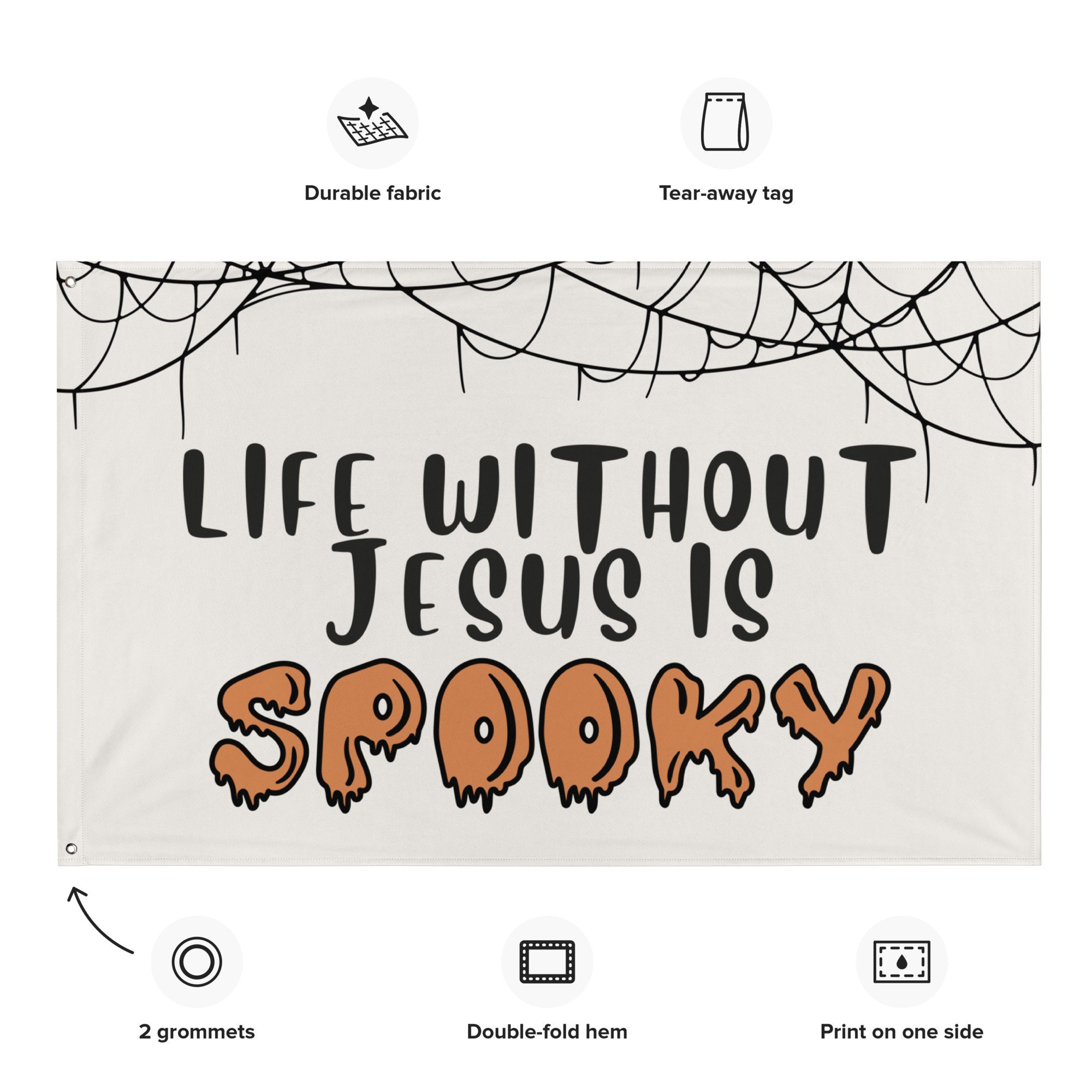 Christian Happy Halloween Trunk or Treat Backdrop Banner Sign Car SUV