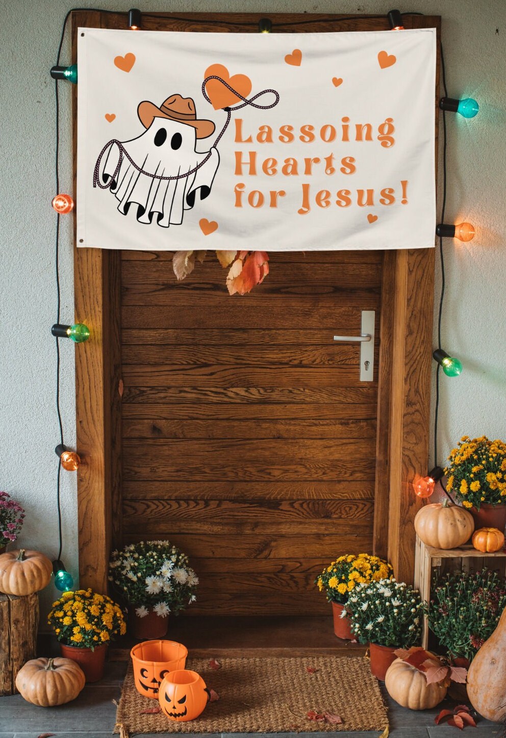 Christian Happy Halloween Trunk or Treat Backdrop Banner Sign Car SUV