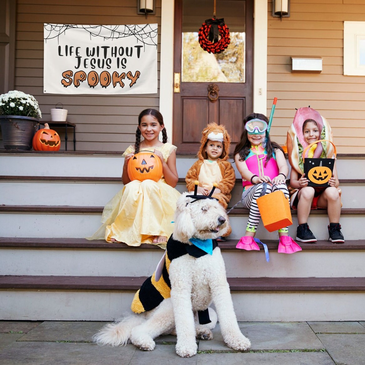 Christian Happy Halloween Trunk or Treat Backdrop Banner Sign Car SUV