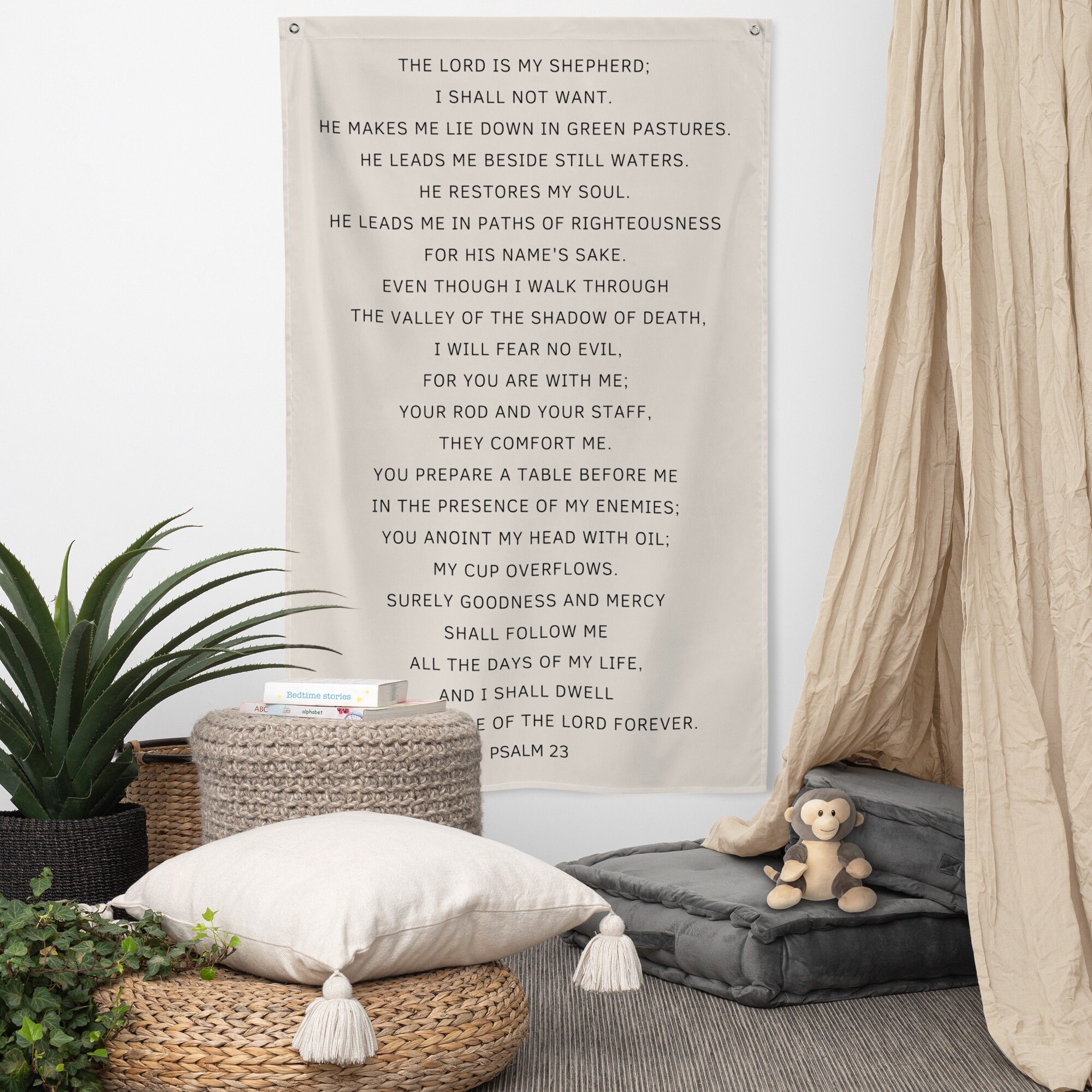 The Lord is My Shepherd Flag, Psalm 23 Banner, Scripture Wall Decor ...