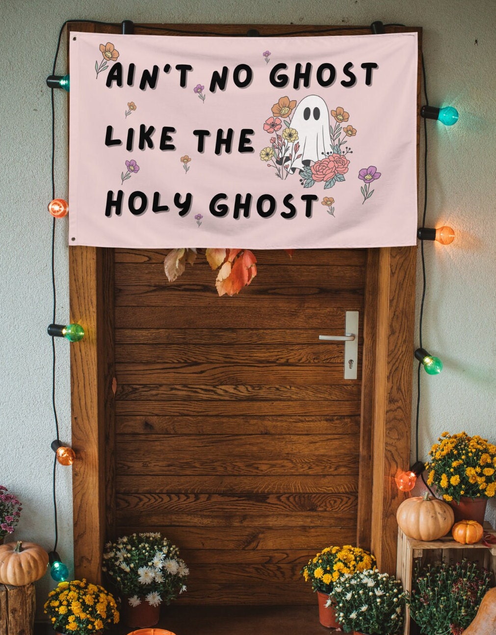 Christian Happy Halloween Trunk or Treat Backdrop Banner Sign Car SUV