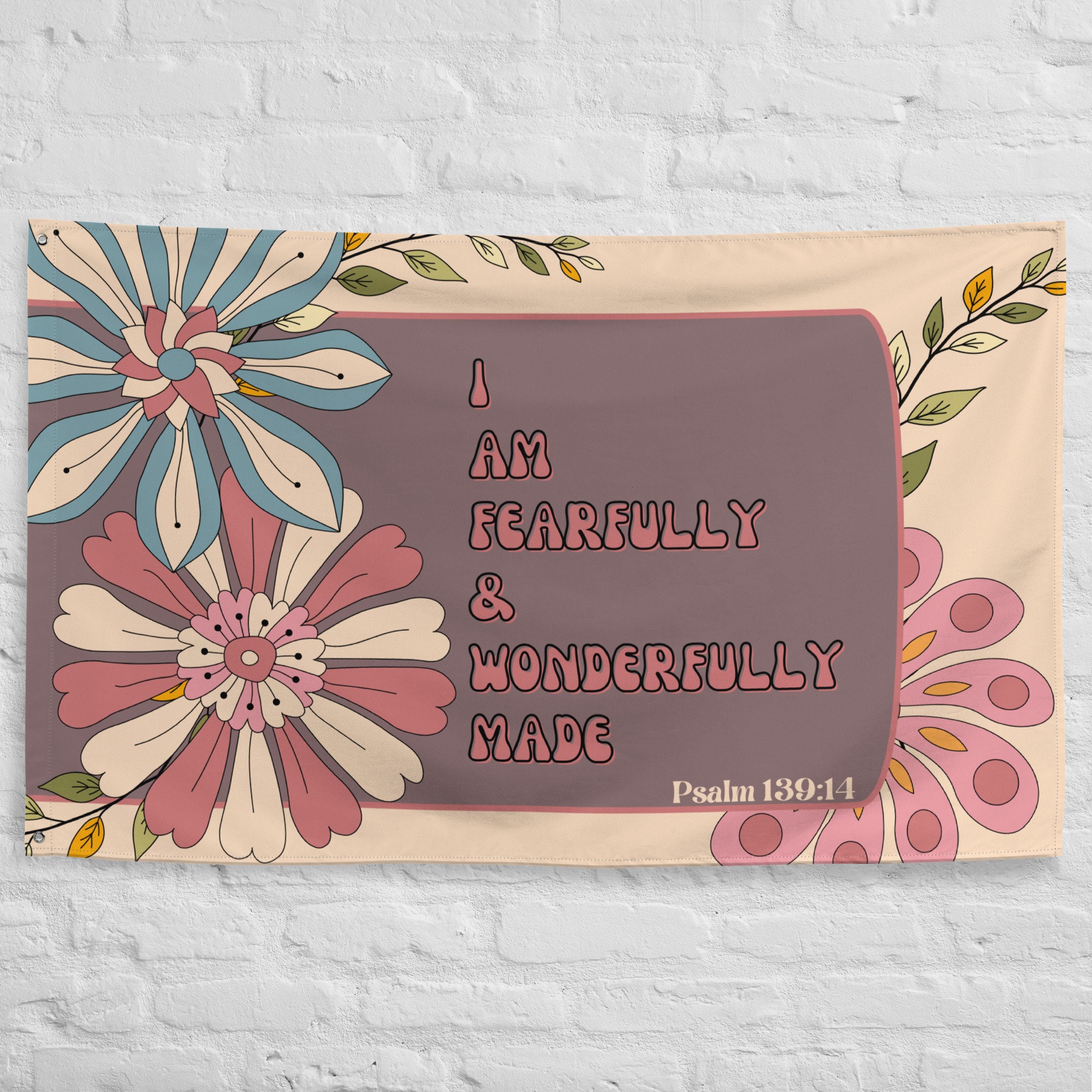 Scripture Banner for Kids Room Bible Verse Wall Art Christian Tapestry ...