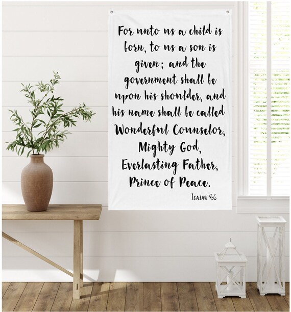 Isaiah 9 6 Christmas Bible Verse Tapestry Christmas Scripture