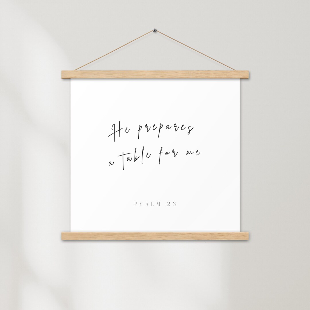 Psalm 23 Bible Verse Hanging Sign, Religious Home Decor, Scripture