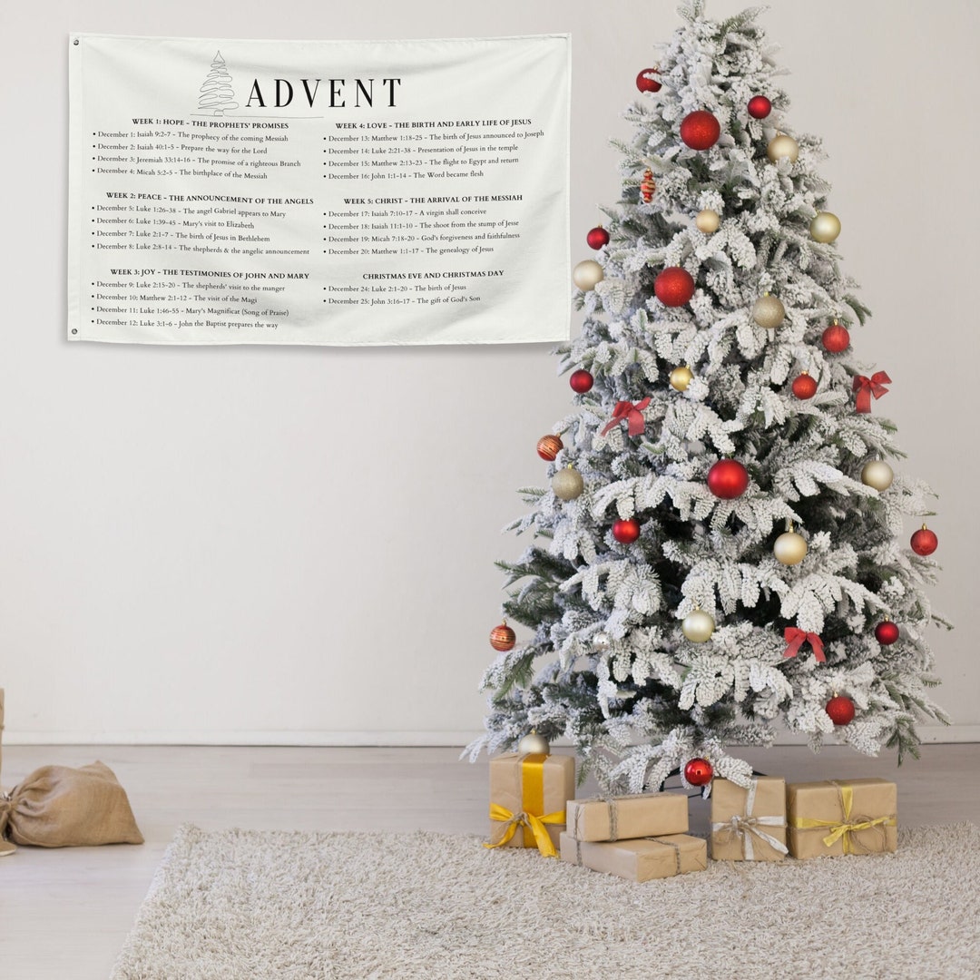 Christmas Advent Bible Verse Reading Plan Tapestry Wall Decor Etsy