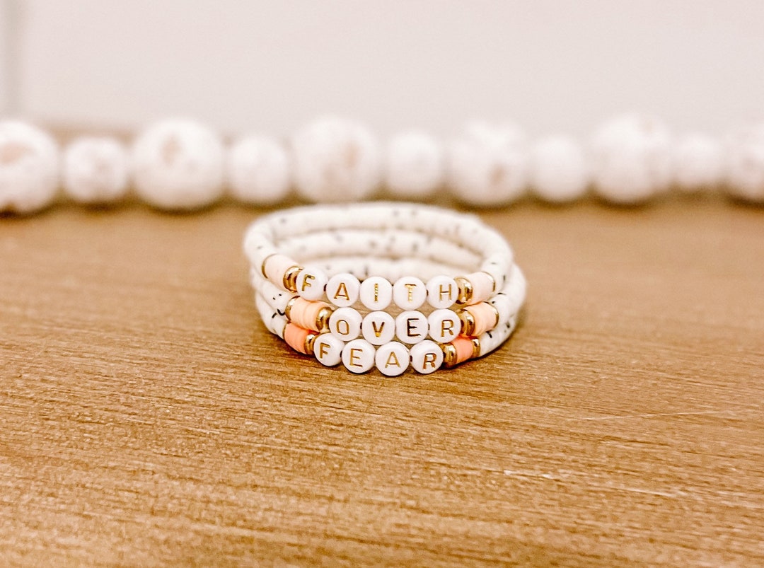 Faith Over Fear Bracelet Set Etsy