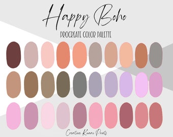 Boho Procreate Palette |  Boho Color Swatches | Instant Download