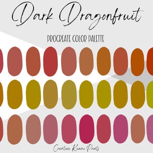 Dragon Fruit Procreate Color Palette |  Pink Yellow Color Swatches | Easy Instant Download