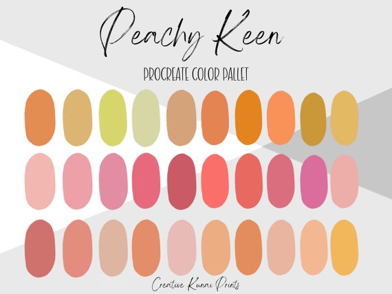 Peachy Keen Procreate Palette Summer Color Swatches - Etsy