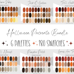 Halloween Procreate Palette |  Fall Color Swatches | Instant Download | Palette Bundle