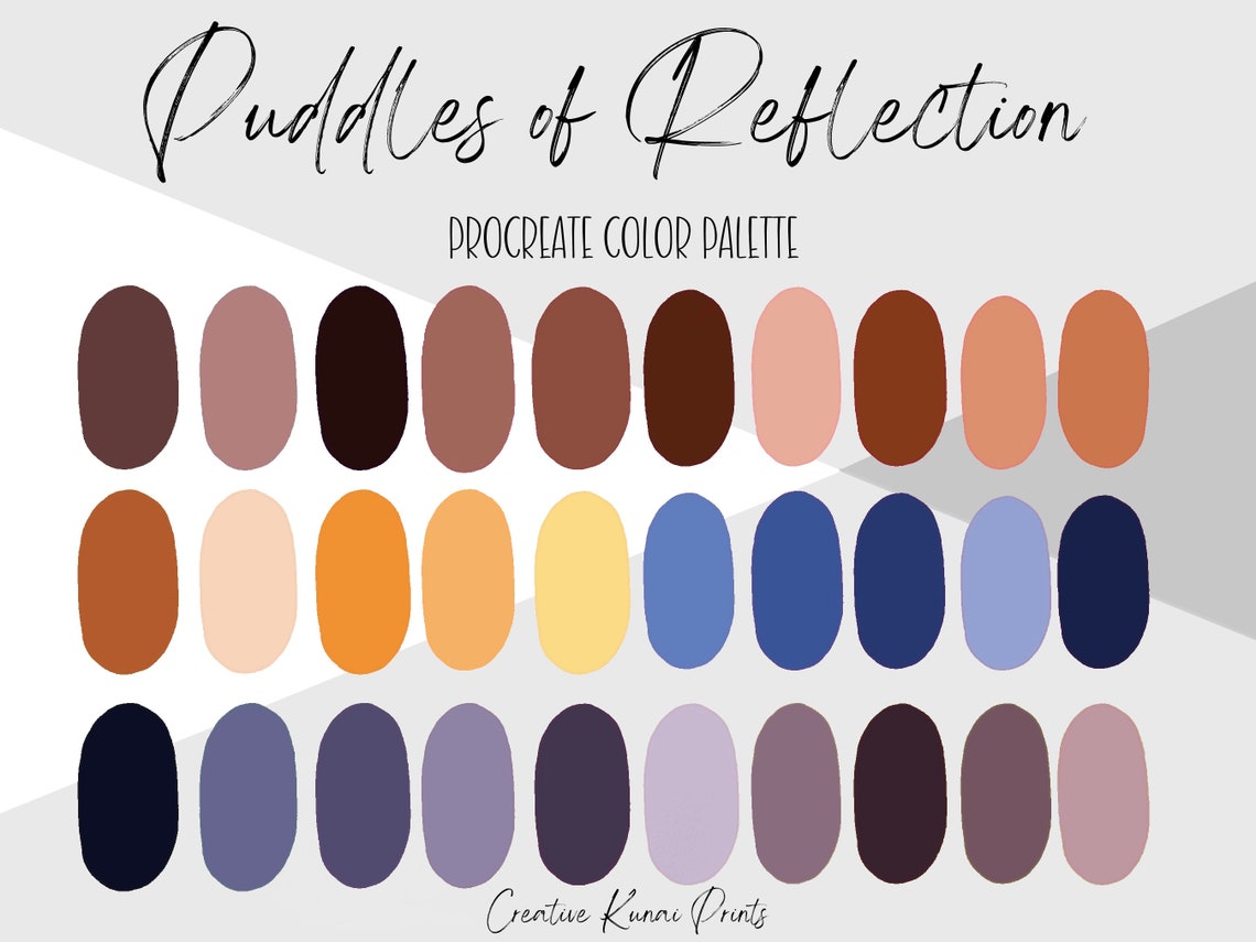 Puddles of Reflection Procreate Palette Inspirational Color Swatches ...