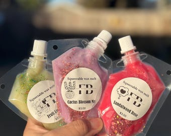 Squeezable wax melts