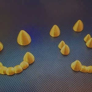 Rounded Gold Fursuit Teeth Set