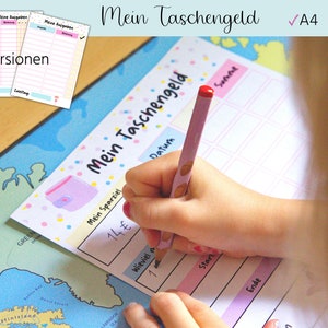 Taschengeld Tracker / Planung für Kinder  - A4 Format| Digitaler PDF Download