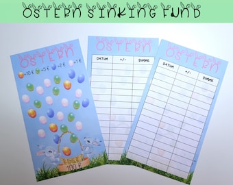 Oster Sinking Fund für A6 Umschläge im  Budget Binder | Printversion