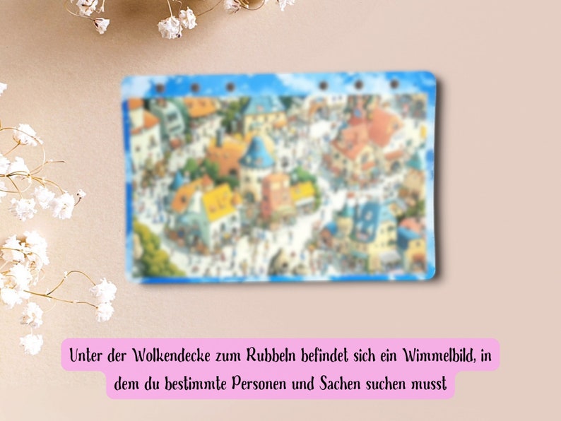 Rubbelchallenge Wo ist Trudi Wimmelbild zum Rubbeln Suchen passend A6 Budgetplaner Printversion Bild 4