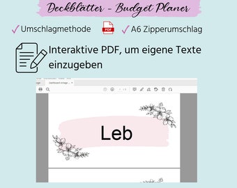 May include: A pink and white digital planner cover with the text "Leb" in black. The cover features a floral design with black outlines. The planner is interactive and allows users to add their own text.
