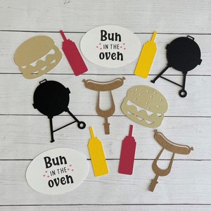 Baby Q Shower, Baby Q Decorations, Baby Shower Barbeque, Bun In The Oven Baby Shower, Baby Q Confetti