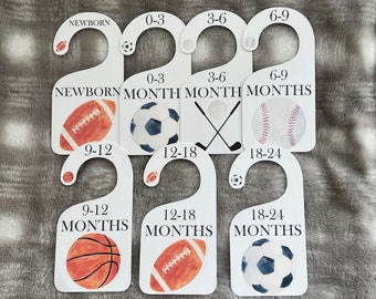 Baby Boy Closet Dividers, Sports Baby Clothes Dividers, Baby Clothes Closet Dividers, Baby Clothes Dividers,  Nursery Closet Dividers