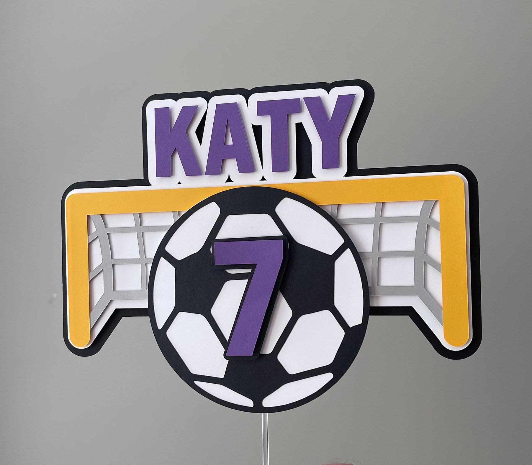 Soccer Birthday Cake Topper Soccer Cake Topper Soccer - Etsy