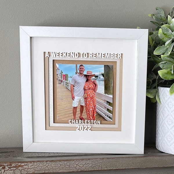 Vacation Frame,  Vacation Memories, Travel Photo Frame, Travel Picture Frame,  Vacation Photo Frame, Gift Frame