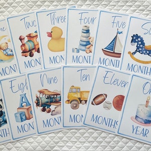 Cartes d'étape importante pour bébé, marqueurs d'étape importante pour bébé garçon, étape importante de 12 mois, cadeau pour bébé