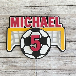 Soccer Cake Topper, Soccer Ball Topper, Soccer Party Decor, Sports Cake Topper, Soccer Birthday