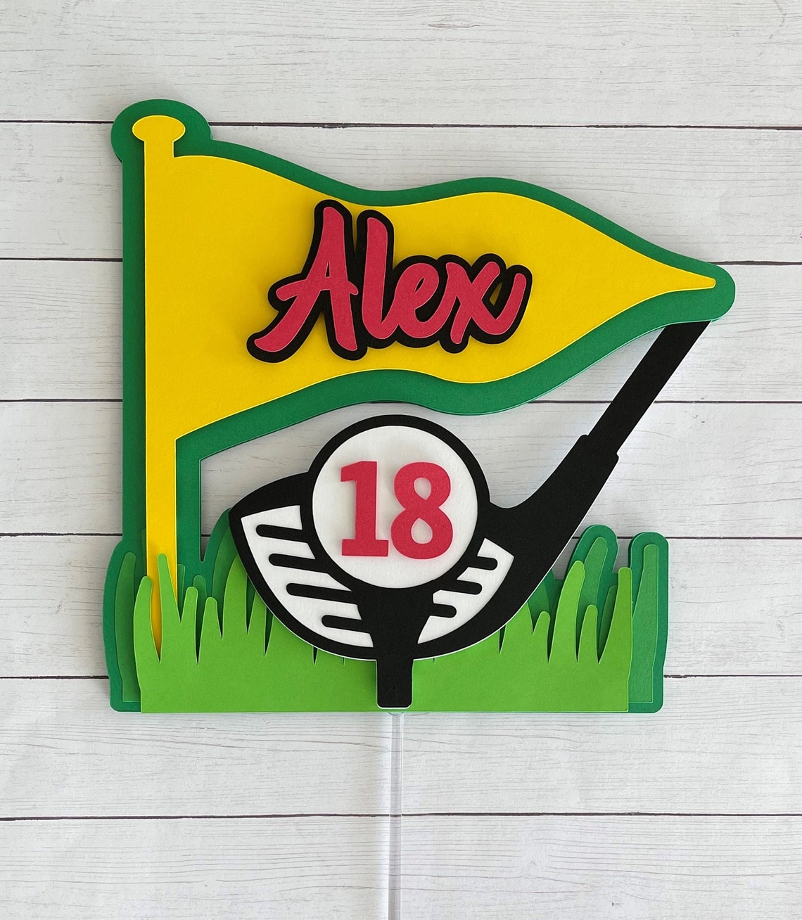 Golf Birthday Cake Topper Golf Topper Golf Cake Topper Golf Etsy