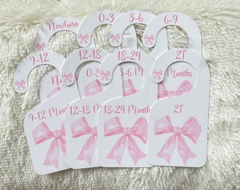 Bow Nursery Closet Dividers, Bow Baby Shower, Baby Girl Closet Dividers, Baby Clothes Dividers, Baby Shower Gift