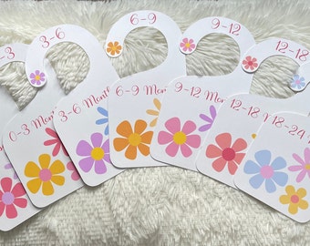 Floral Nursery Closet Dividers, Baby Girl Closet Dividers, Baby Clothes Dividers, Nursery Closet Dividers, Baby Closet Dividers