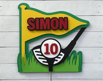 Golf Birthday Cake Topper, Golf Topper, Golf Cake Topper, Golf Party Cake Topper, Golf Cake Decoration