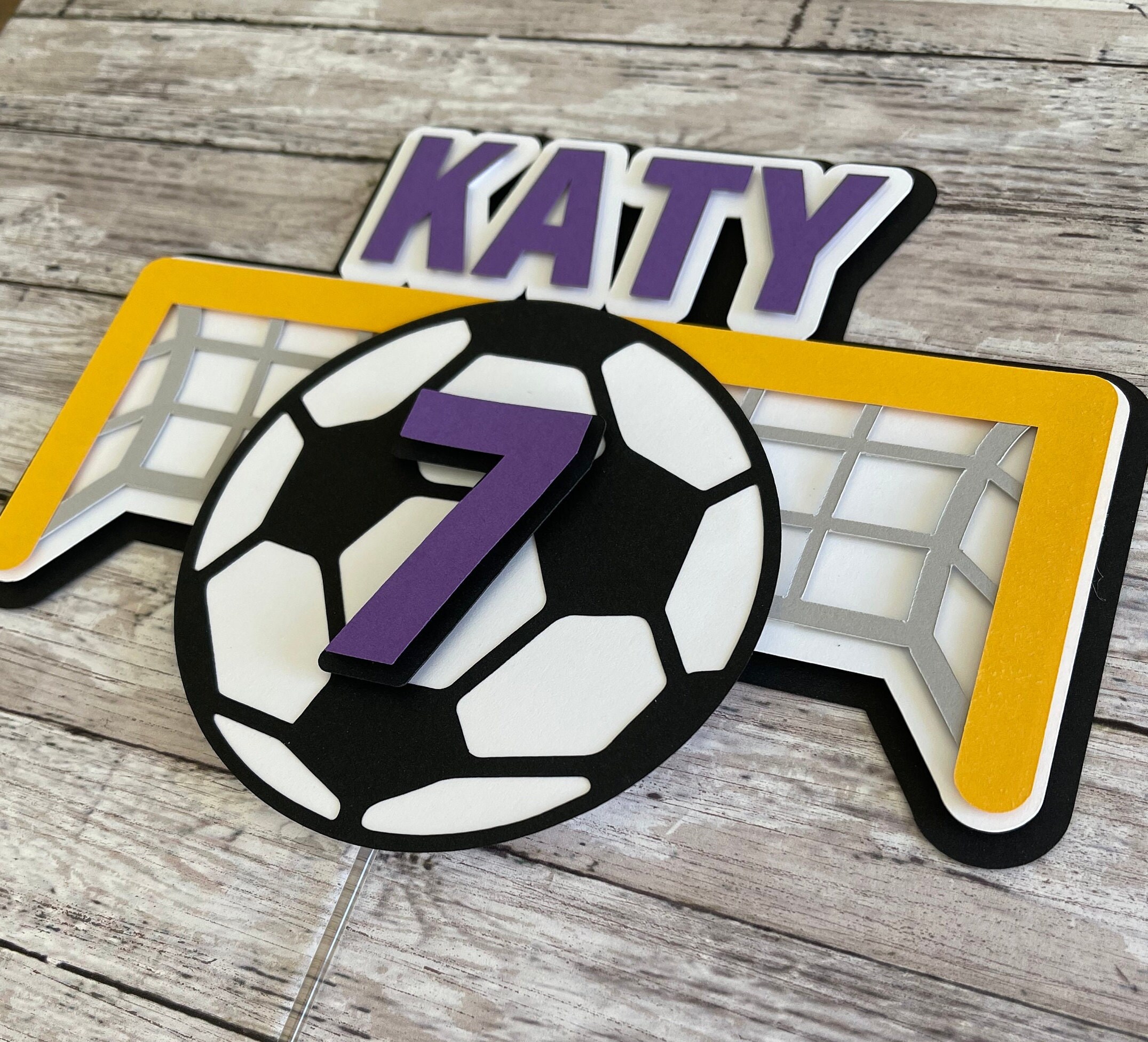 Soccer Birthday Cake Topper Soccer Cake Topper Soccer - Etsy