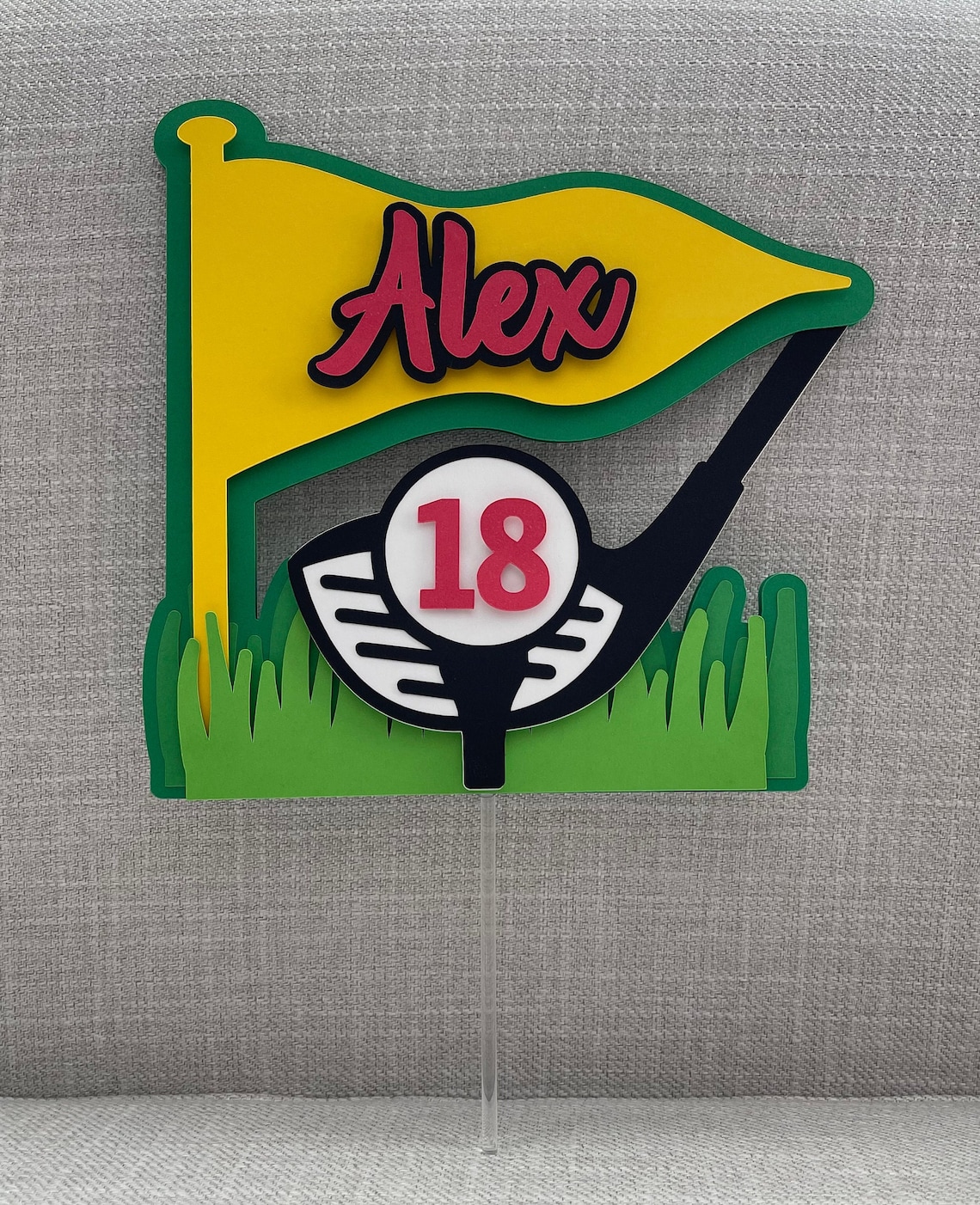 Golf Birthday Cake Topper Golf Topper Golf Cake Topper Golf Etsy