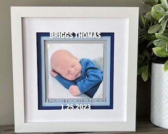 Baby Birth Announcement Picture Frame, Personalized Baby Picture Frame,  Newborn Baby Birth Stats Frame, Baby Gift, Baby Stats Frame