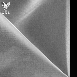 May include: Abstract grayscale image with diagonal lines and a textured surface. The upper left corner features a logo with a stylized emblem and the letters "XSL". The image has a modern, minimalist aesthetic.