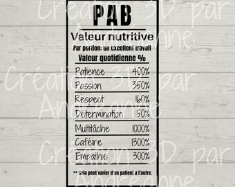 Sublimation, nutritional value for Beneficiary Attendant, PNG