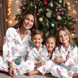 Mommy and Me Christmas Pink Pjs Etsy Canada