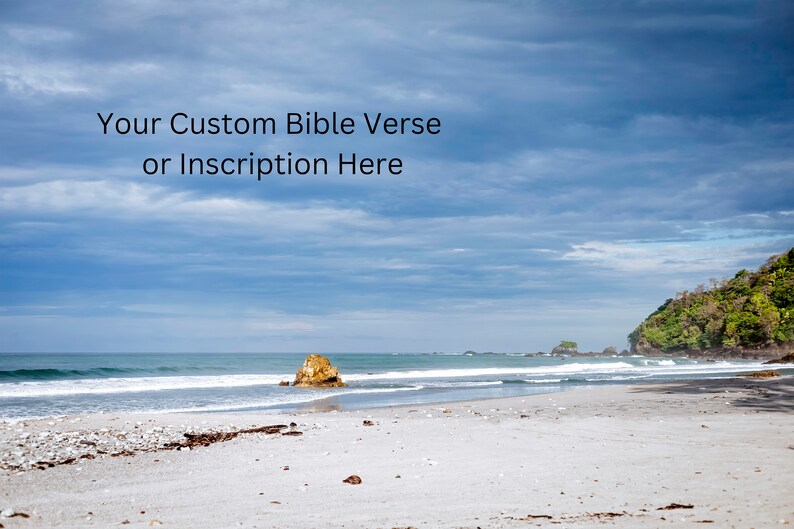 Custom Scripture Wall Art Coastal Canvas Print Bible Verse Master Bedroom Sign Costa Rica Ocean