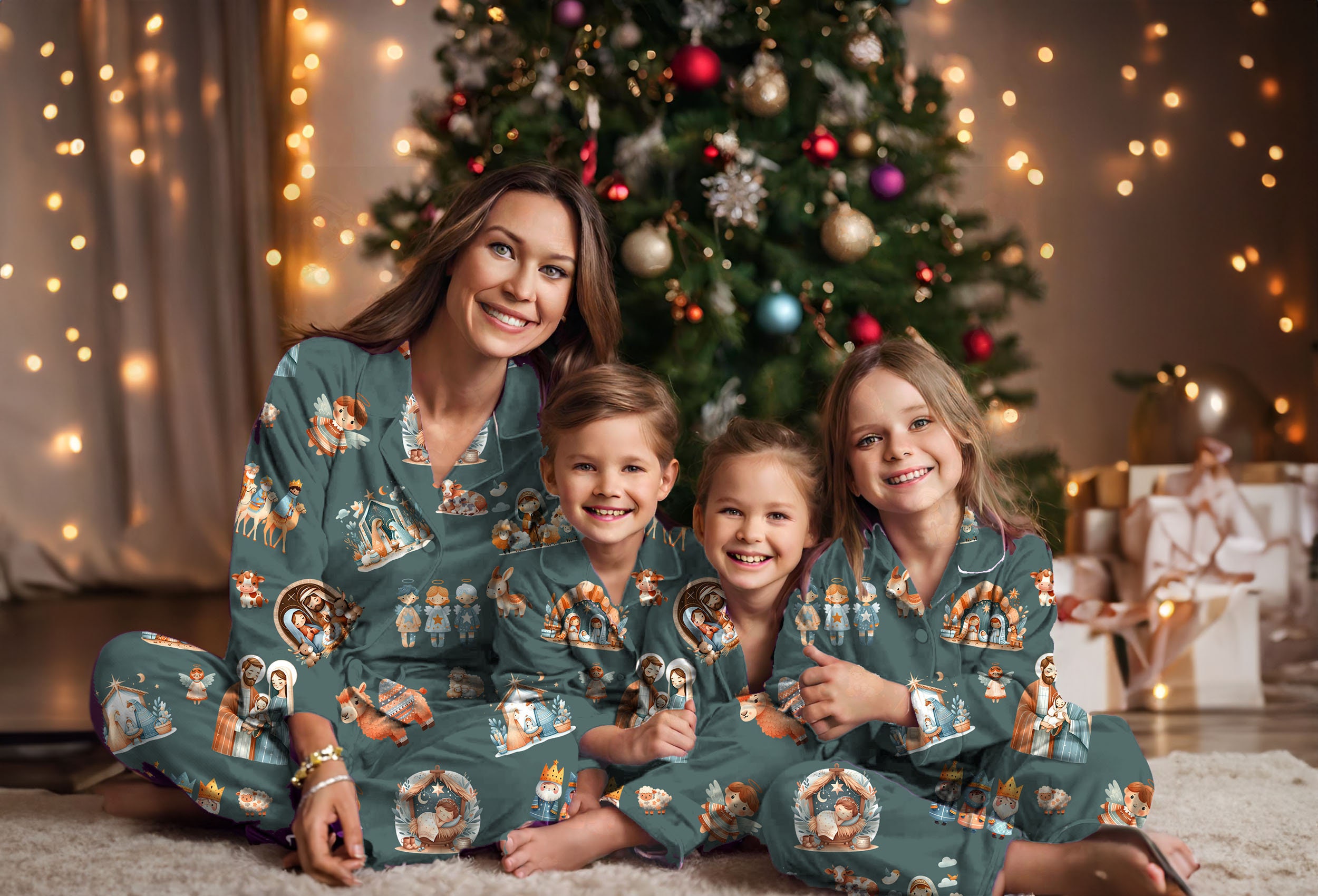 Christian family christmas pajamas sale