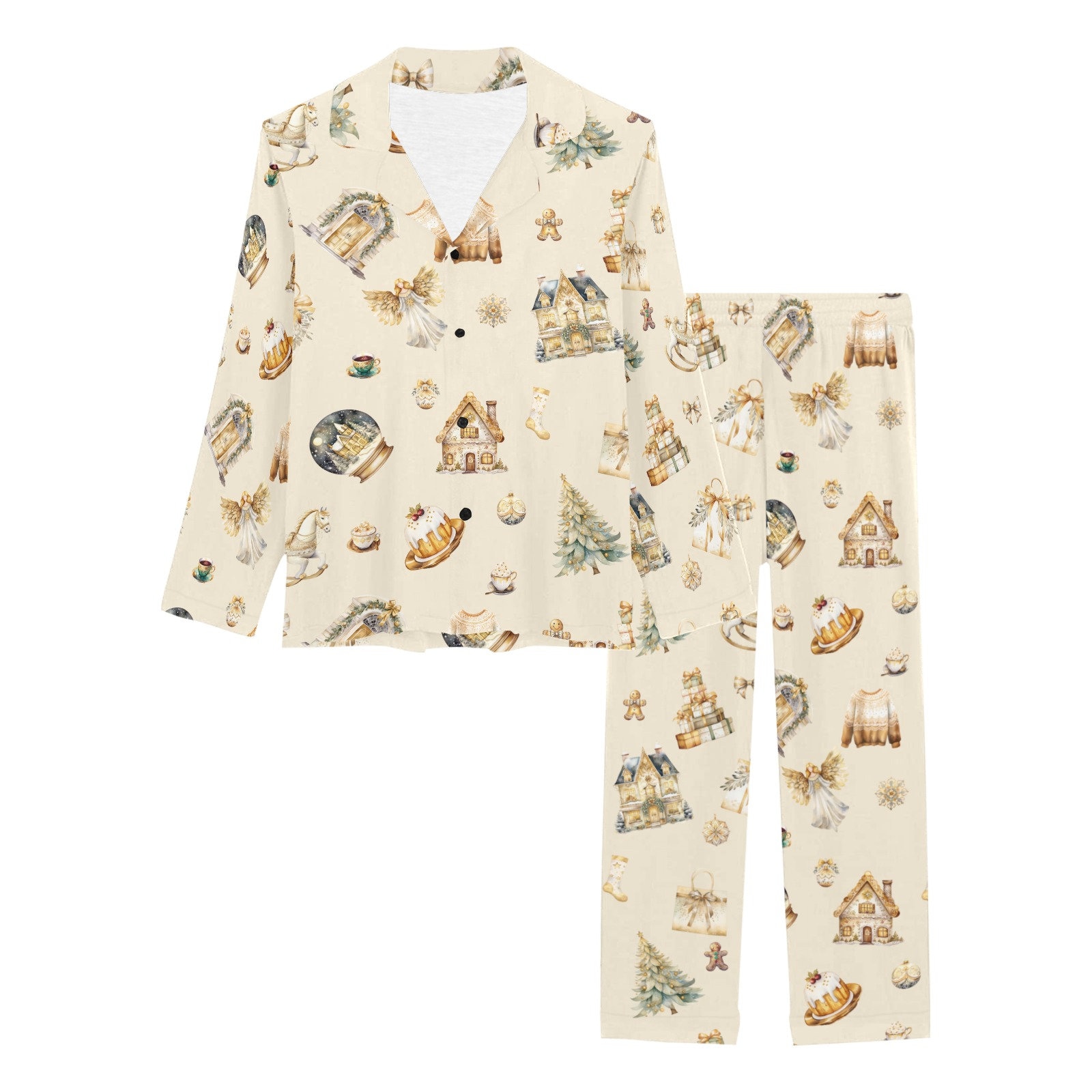 Discover Gold Christmas Morning Matching Family Loungewear Christmas Eve Pajamas Set