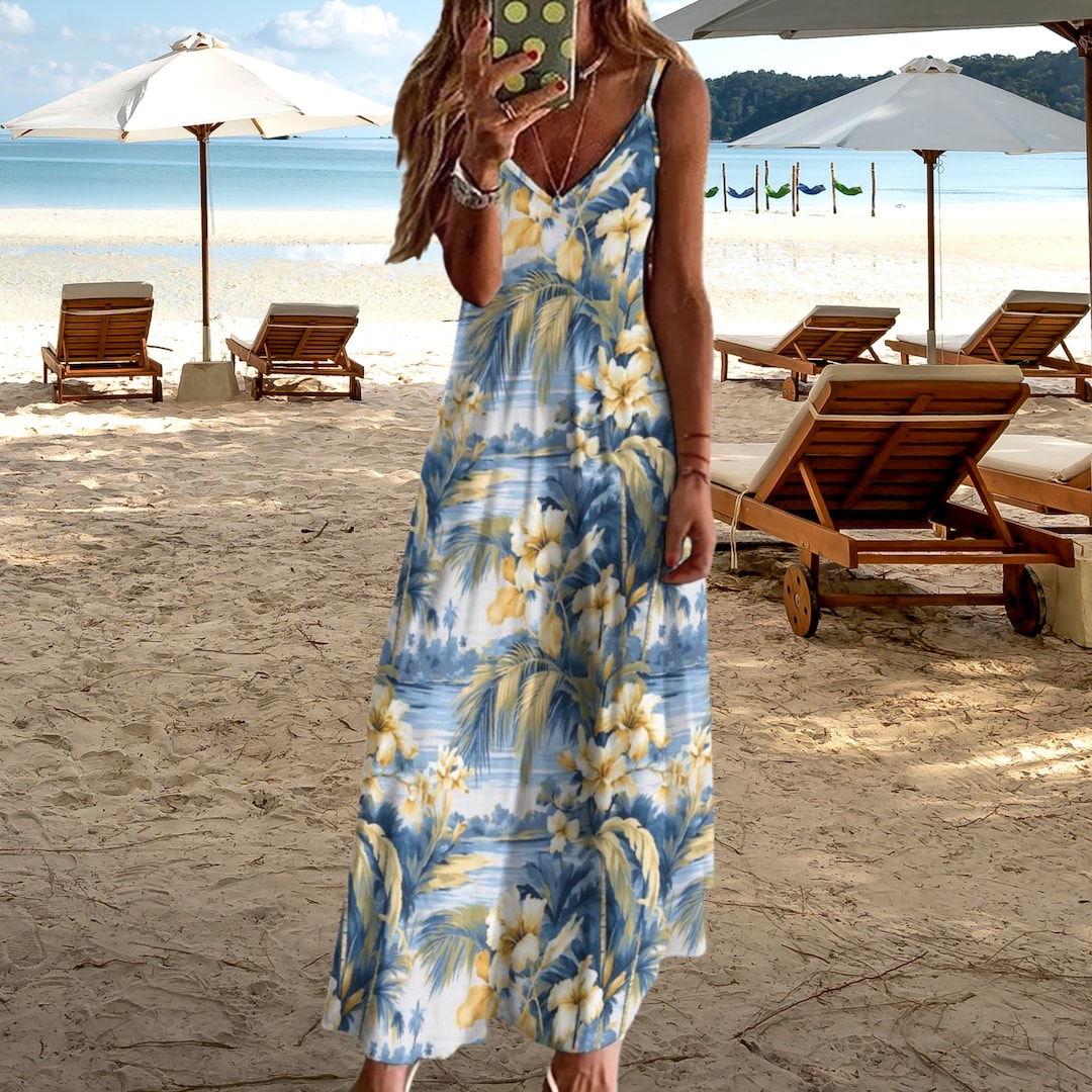 Amazon.com: CUYALZMI Women's Floral Print Sling Dress Empire