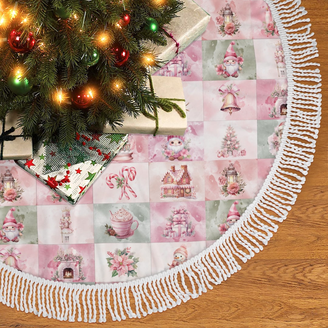 Pink Christmas Tree Skirt 