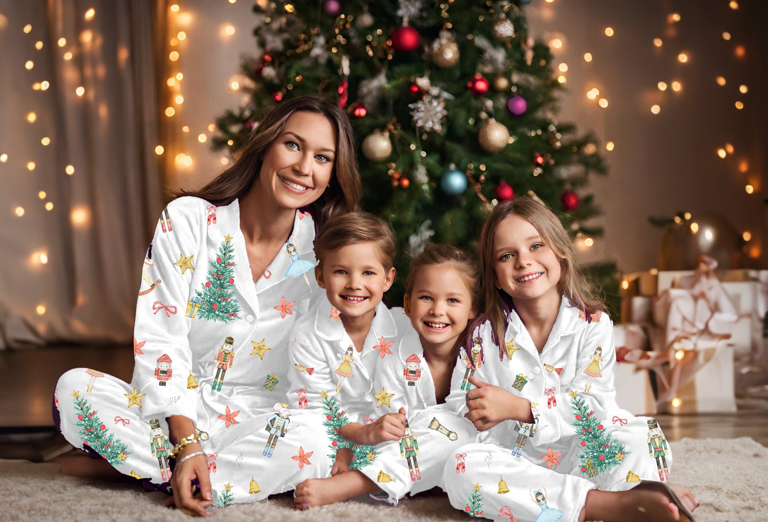 Mommy and me pink christmas pajamas hotsell