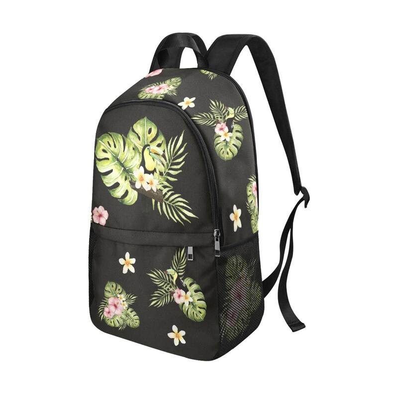 Chicken Portrait Large Backpack For Students - Unisex School Bookbag With Laptop Sleeve & Reflective Details - View #5