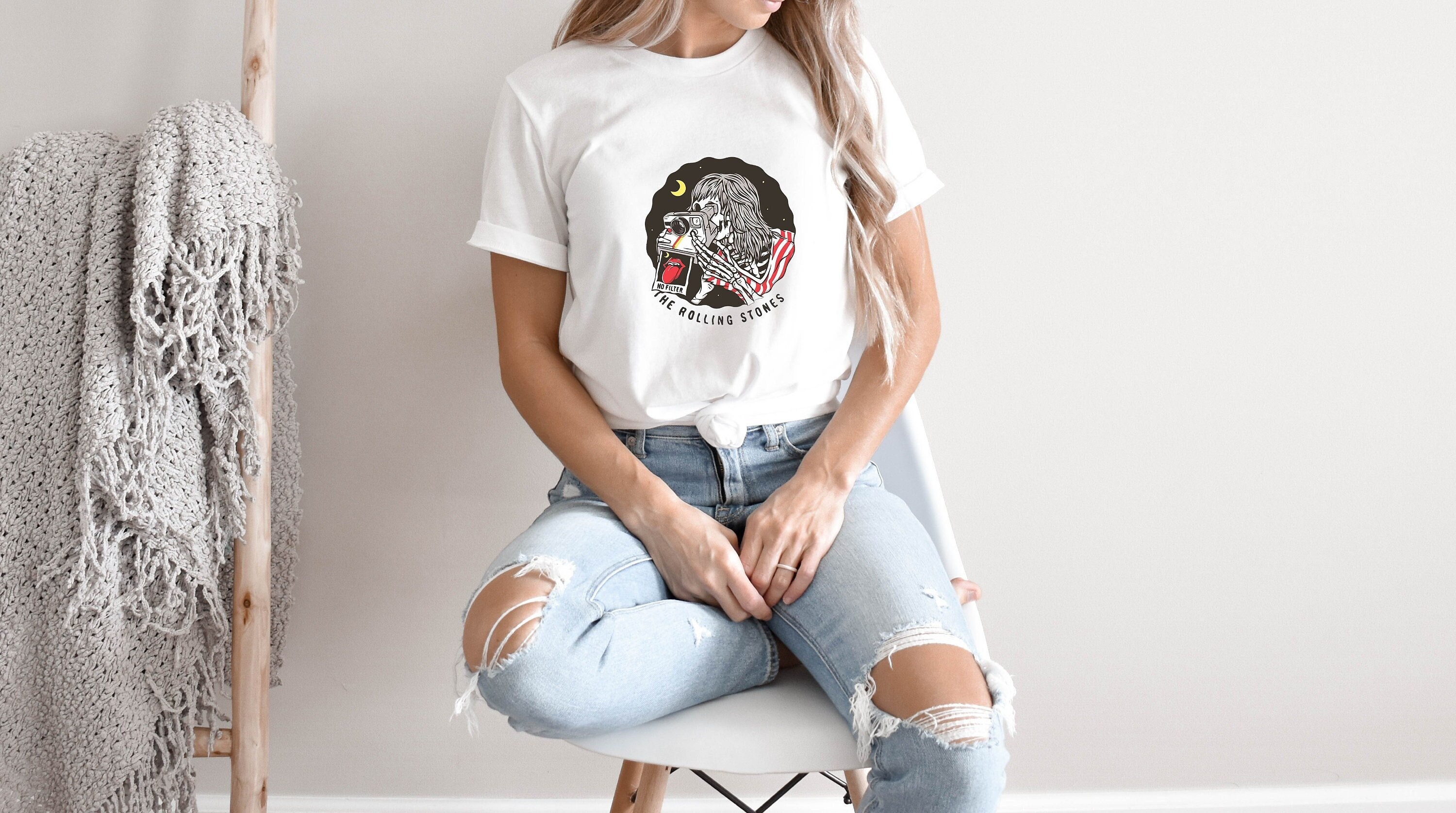 Discover The Rolling Stones No Filter Skelett T-Shirt