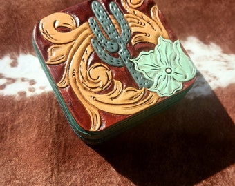 Cactus Flower Jewelry Case