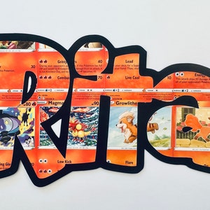 Plaque nominative Pokémon personnalisée | Signe personnalisé de mot de caractère de Pokemon / Pokedad / signe de Pokemom