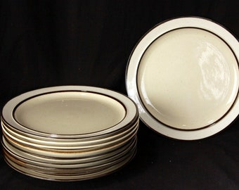 Rainbow Speckled Stoneware 651 Capri Vintage Dinner Plate 10.5&quot;