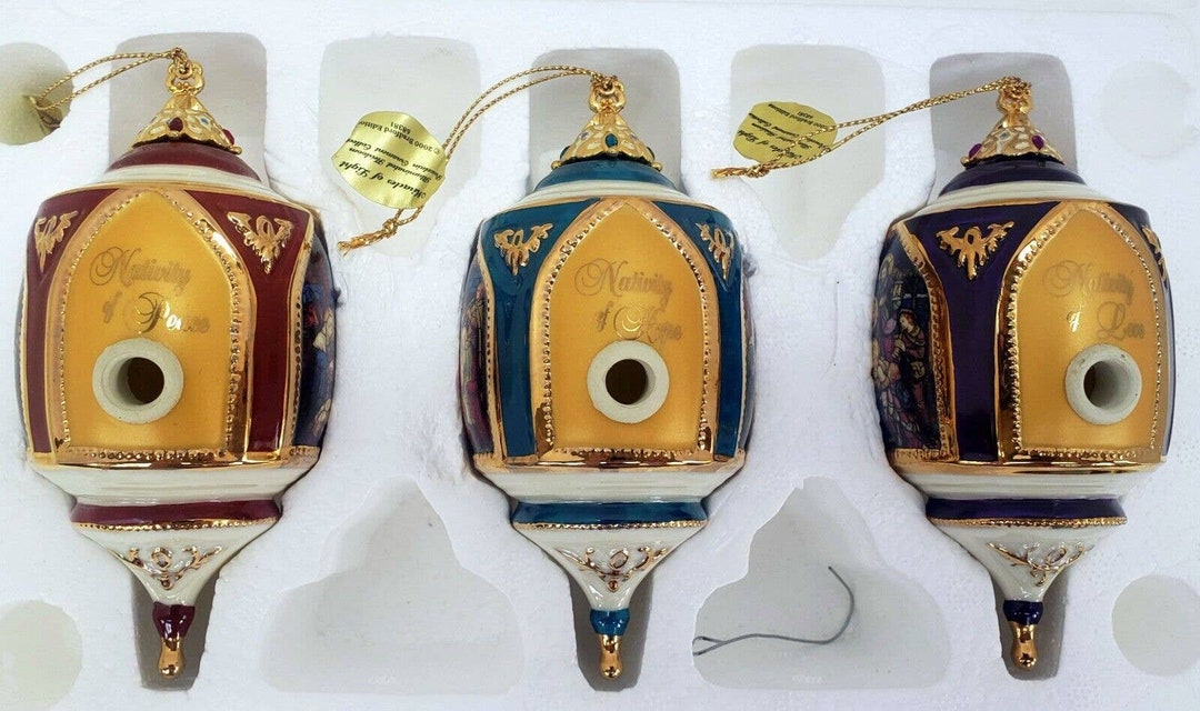 Bradford Editions Vintage Porcelain Ornaments Miracle of Light Etsy
